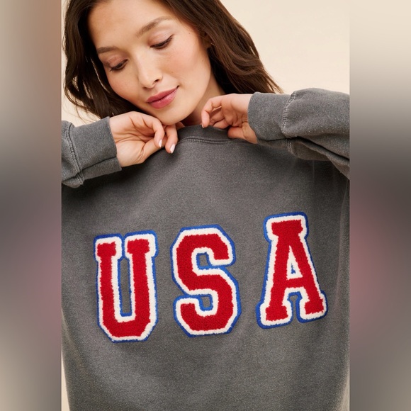 Anthropologie USA Patch Sweatshirt - Picture 3 of 11